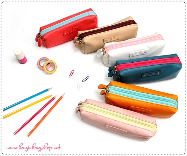 Two Zipper Pen Case