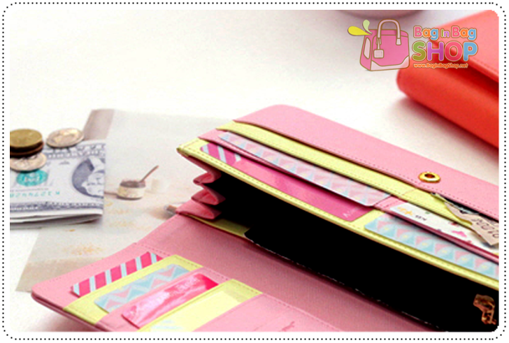 ลด 50% Two Stage Clear Wallet กระเป๋าสตางค์แบบยาว