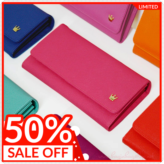 ลด 50% Crown Clutch Wallet heritage
