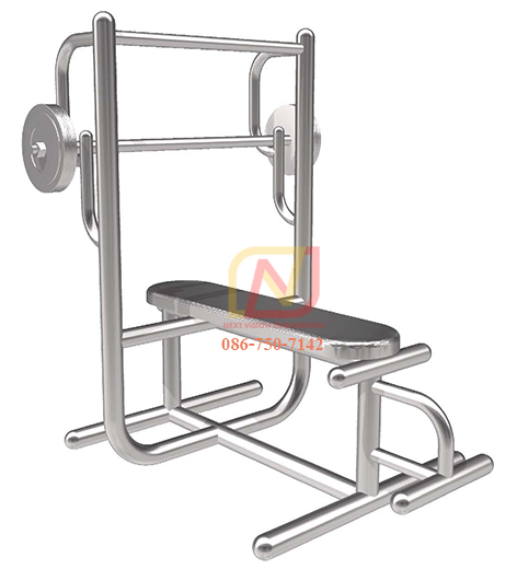 FTS-10 เครื่องออกกำลังกายกลางแจ้งสแตนเลส อุปกรณ์ยกน้ำหนัก (แบบนอน)