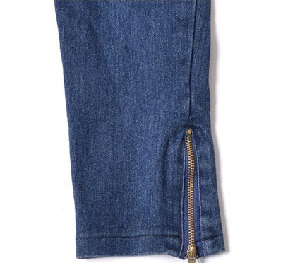 กางเกงยีนส์เด็กหญิง | ยีนส์มีซิปตรงข้อเท้า