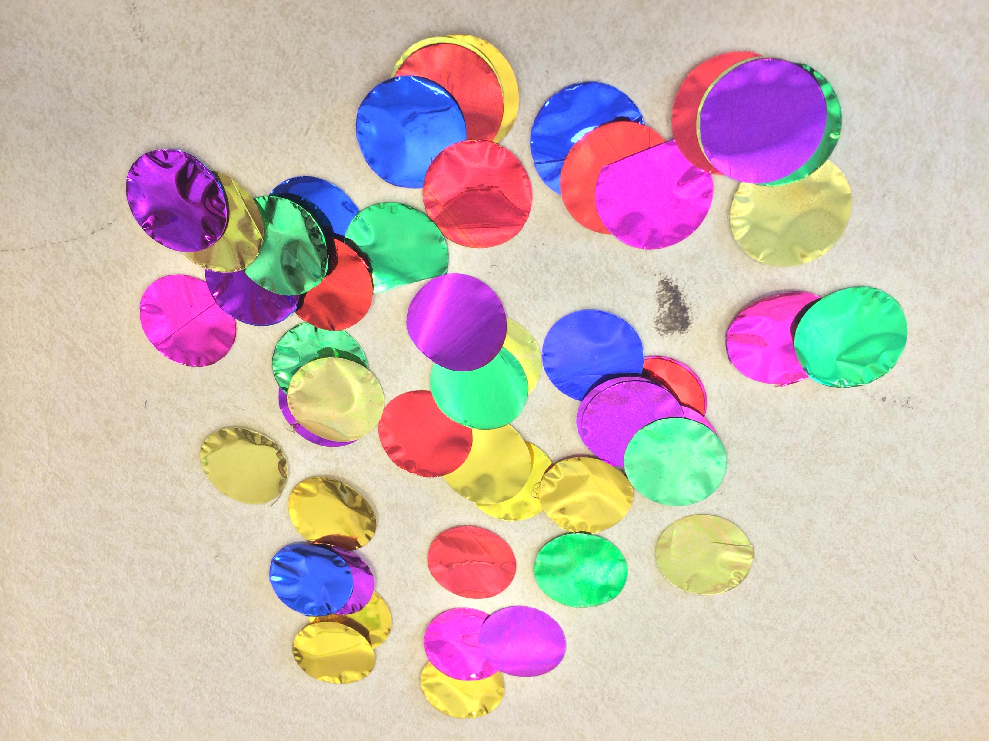 พลุกระดาษ แบบกดปุ่ม ฟรอยด์แบบผสม 25 Cm.