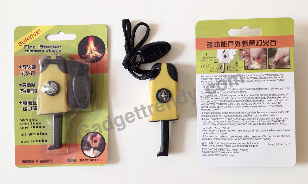 แท่งจุดไฟแบบกดสีส้ม หรือ Fire Starter (Orange)