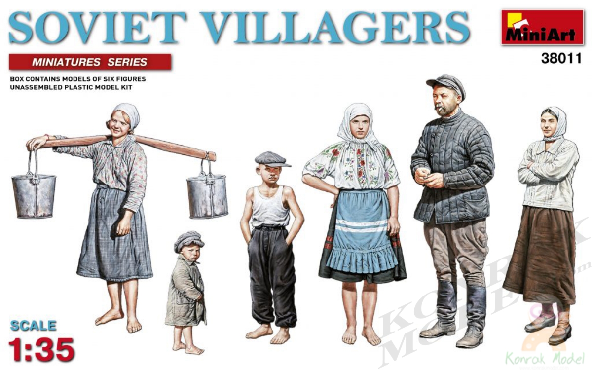 MI38011 SOVIET VILLAGERS 1/35