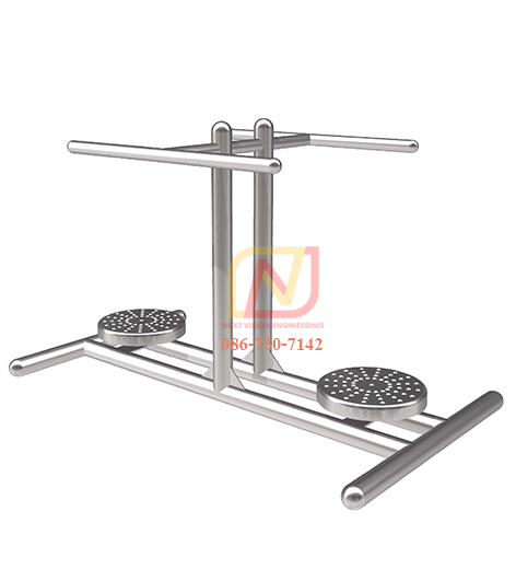 FTS-35 เครื่องออกกำลังกายกลางแจ้งสแตนเลส อุปกรณ์บริหารเอวข้อสะโพก แบบคู่