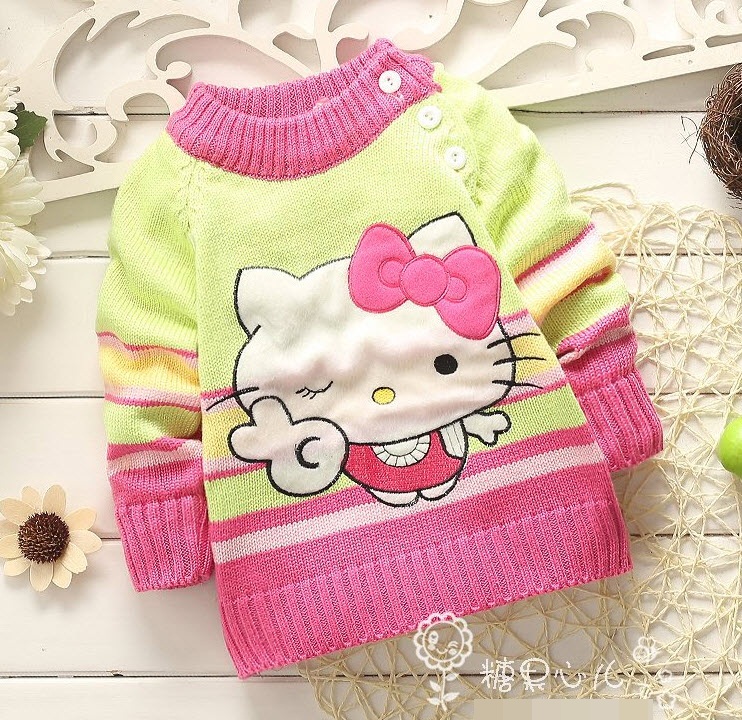 เสื้อกันหนาวไหมพรม Kitty | ชมพู