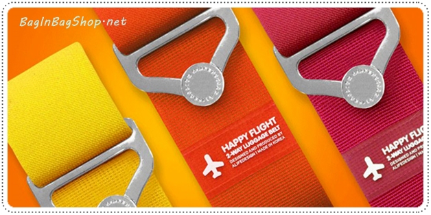 Happy Flight 2 Way Luggage Belt สายรัดกระเป๋าเดินทาง ป้องกันซิปกระเป๋าแตก