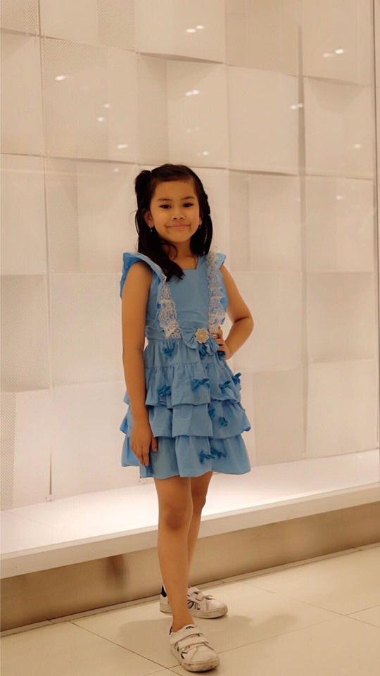 Ruffle skirt pink เด็กโต