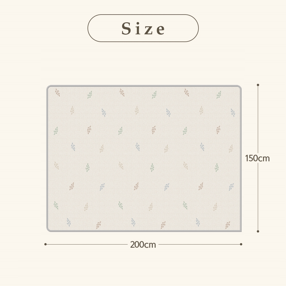 Parklon แผ่นรองคลานรุ่น PE Double Sided Prime Mat ขนาด 150x200cm หนา 1.5cm ลาย Leaf Mellow+Milky Way