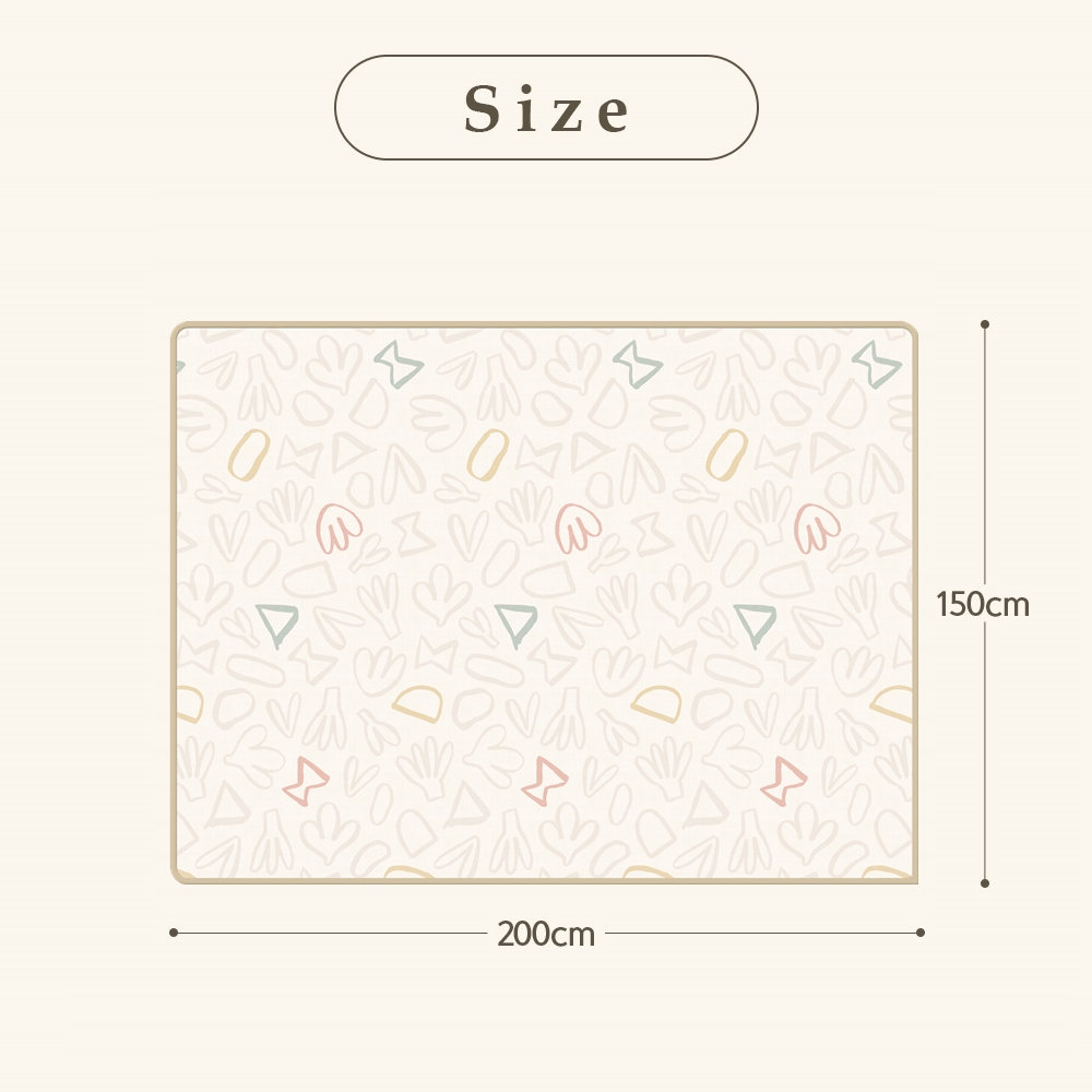 Parklon แผ่นรองคลานรุ่น PE Double Sided Prime Mat ขนาด 150x200cm หนา 1.5cm ลาย Bunny Daisy+Crayon