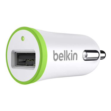 หัวชาร์จในรถ แบบยาว belkin 2.1 แอมป์ (สีขาว)