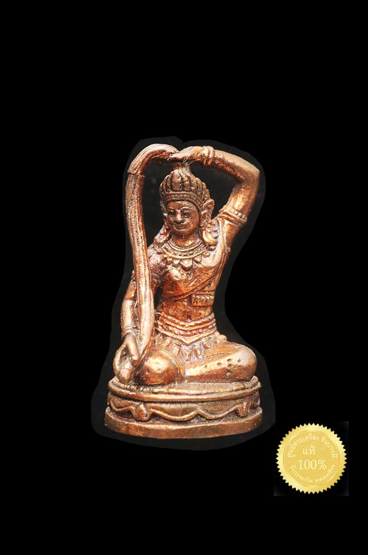 พระแม่ธรณี หลวงปู่หงษ์ ขนาดห้อยคอ สุดยอดของดี หลวงปู่หงษ์ สุสานทุ่งมน