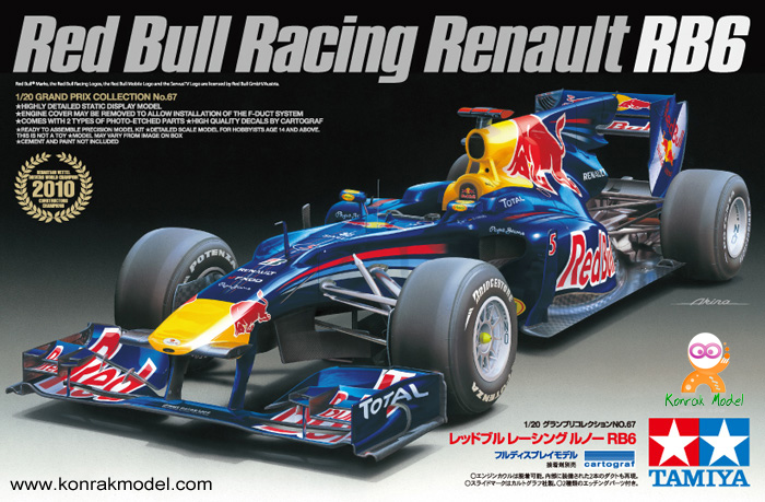 TA20067 Red Bull Racing Renault RB6 1/20
