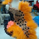 ชุดดรัมเมเยอร์สีส้มดำอนุบาลและประถม