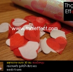 พลุกระดาษ รูปหัวใจ สีขาวและแดง