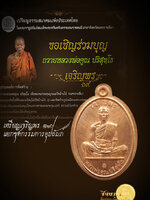 เหรียญเจริญพร19 แยกชุด กรรมการอุปภัมภ์ เป็นแบบเฉพาะ ไม่มีให้จอง เหรียญนี้ เป็นเหรียญทองแดง ไม่ต้ดปีก หมายเลข ๑๒๑