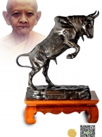 วัวธนูหลวงปู่หงษ์ พระโคอุสุภราช (วัวเทพยนต์) ขนาดตั้งบูชา 5 นิ้ว ออกวาระผ้าป่า ปี 2557(แบบสวยมากฯ กว้าง2.5นิ้ว ยาว7นิ้ว สูง9นิ้ว ) หลวงปู่หงษ์ สุสานทุ่งมน จังหวัดสุรินทร์