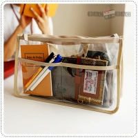 Clear dual bag in bag - White