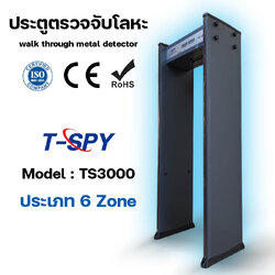 ประตูตรวจจับโลหะแบบ 6 โซน รุ่น TS-3000 (6 zone Walk through metal detector TS-3000)