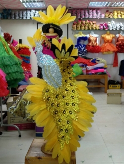 ชุดดรัมเมเยอร์สีเหลือง ราคานี้ แถม หมวก สร้อย ต่างหู