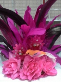 หมวกดรัมเมเยอร์สีชมพูบานเย็น