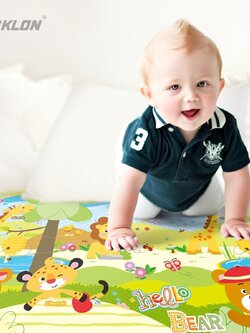 แผ่นรองคลาน PARKLON Pure Soft Mat ลาย Jungle มีลายทั้ง 2 ด้าน ขนาด 140x210x1.5cm - ส่งฟรี!!