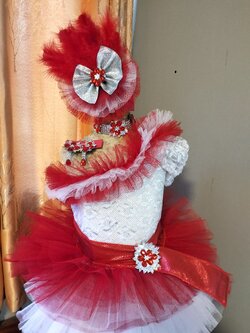 ชุดดรัมเมเยอร์สีแดงขาวอนุบาลและประถม ราคานี้พร้อมไม้ดรัม หัว สร้อย ต่างหู สนใจแอดไลน์ ไอดีkimuk-pim555น์