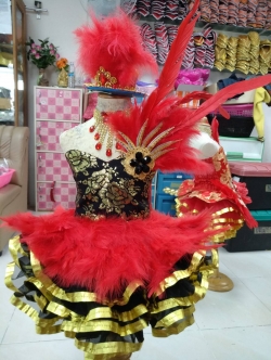 ชุดดรัมเมเยอร์เด็กอนุบาลและประถม ทุกขนาดไซส์ ไม่เกิน ประถม 2 สีแดง ราคานี้เป็นราคาชุดอย่างเดียว ไม่มีเครื่องประดับ