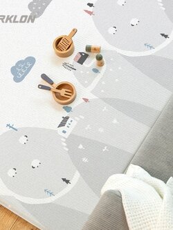 แผ่นรองคลาน PARKLON LaPure Soft Mat ลาย Happy Way มีลายทั้ง 2 ด้าน ขนาด 140x235x1.5cm