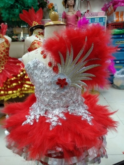 ชุดดรัมเมเยอร์เด็กอนุบาลสีแดงตัวเล็กไซส์ ไม่เกิน M