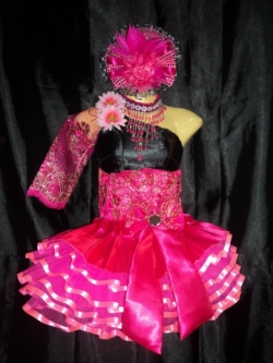 ชุดดรัมเมเยอร์สีชมพู ราคานี้ มีชุด หมวก สร้อย ต่างหู รอบอกตั้งแต่20-30นิ้ว สูง ไม่เกิน130เซนติเมตร