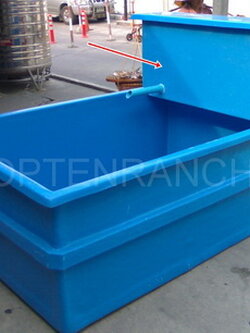 อ่างไฟเบอร์กลาสพร้อมตัวกรอง