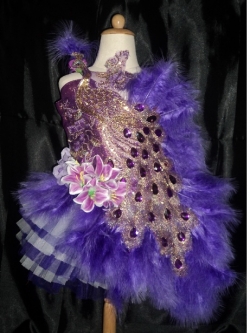 ชุดนกยูงสีม่วงนกยูงเด็กอนุบาลขนาดไซสรอบอก20นิ้วเอวไม่เกิน20นิ้วสูงไม่เกิน100เซนติเมตรราคานี้คือชุด หมวกสร้อยไม่รวมค่าจัดส่ง