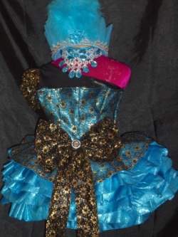 ชุดดรัมเมเยอร์เด็กอนุบาลและประถมสีฟ้า เด็กอนุบาลและประถม ราคานี้ แถม หมวกแอร์ สร้อย ต่างหู