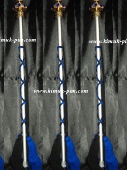 ไม้ดรัมเมเยอร์สีน้ำเงินสลับดำสูง80-85เซนติเมตร น้ำหนักเบาเพราะตัวไม้ทำจากอลูมิเนียม*พร้อมส่ง*แบบใหม่2558