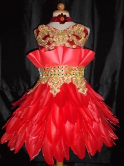 ชุดดรัมเมเยอร์นกยูงเด็กอนุบาลและประถม (แถม หมวก สร้อย ต่างหู)