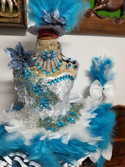 ชุดดรัมเมเยอร์สีฟ้า อนุบาล-ประถม