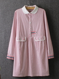 เสื้อผ้าฝ้ายนุ่มลายทาง รอบอก 37 นิ้ว