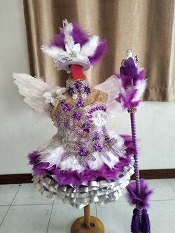 ชุดดรัมเมเยอร์สีม่วงอนุบาลและประถม