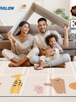 แผ่นรองคลาน Parklon แบบพับได้ PE Folding Mat ลาย Hello Friends ขนาด 140*200 หนา 1.0cm