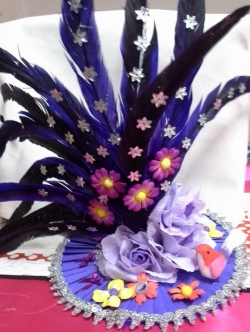 หมวกดรัมเมเยอร์เด็กสีม่วง