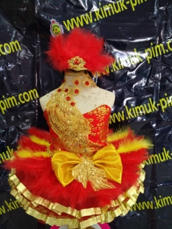 ชุดดรัมเมเยอร์เด็กอนุบาลสีแดงตัวเล็กไซส์ ไม่เกิน M