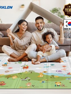 แผ่นรองคลาน Parklon แบบพับได้ PE Folding Mat ลาย Balloon Alphabet ขนาด 140*200 หนา 1.0cm