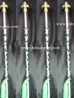 ไม้ดรัมเมเยอร์สีเขียวอ่อนสลับดำสูง80-85เซนติเมตร น้ำหนักเบาเพราะตัวไม้ทำจากอลูมิเนียม*พร้อมส่ง*แบบใหม่2558