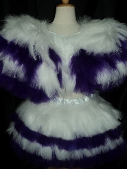 ชุดดรัมเมเยอร์นกยูงเด็กอนุบาลและประถม (แถม หมวก สร้อย ต่างหู)