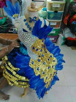 ชุดดรัมเมเยอร์สีน้ำเงินเด็กอนุบาลและประถม ราคานี้เป็นราคาชุดอย่างเดียว ไม่มีเครื่องประดับ