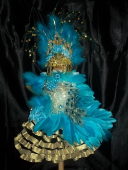 ชุดดรัมเมเยอร์นกยูงเด็กอนุบาลและประถม (แถม หมวก สร้อย ต่างหู)