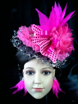 หมวกดรัมเมเยอร์สีบานเย็น(พร้อมส่ง)