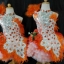 ชุดนกยูงสีขาวส้ม(ชุด+หมวก+สร้อย+ต่างหู)