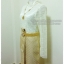 เช่าชุดไทยบรมพิมานประยุกต์แขนยาว สีขาว ผ้าถุงยาวสีงาช้าง